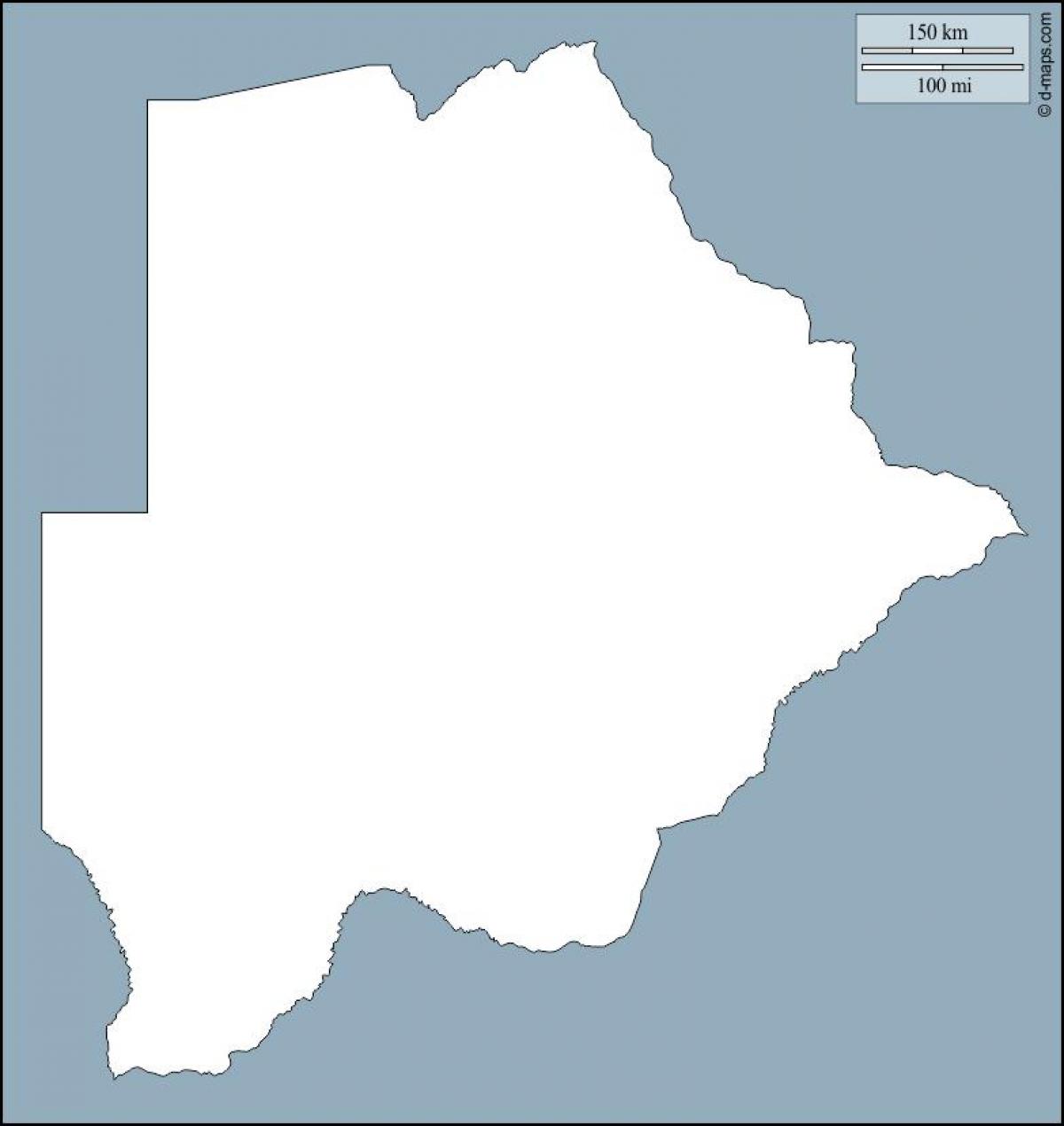 karta över Botswana karta översikt