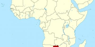 Karta över afrika Botswana